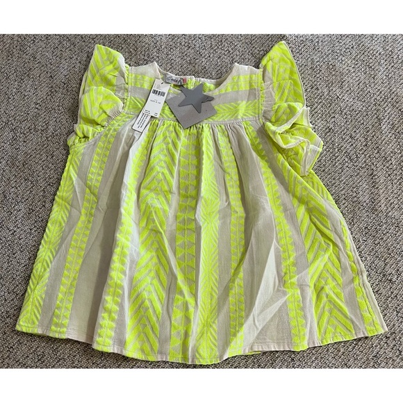 Anthropologie Devotions Twin Petra Embroidered Lime Two Piece Set Size 8/10 NWT - Picture 3 of 16